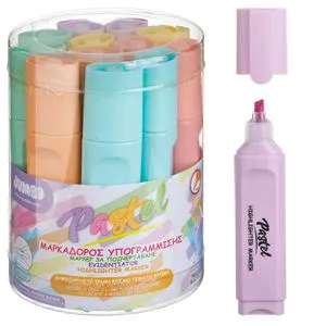 Set Evidențiatoare 12 buc, 6 culori pastel, vârf 2-4mm