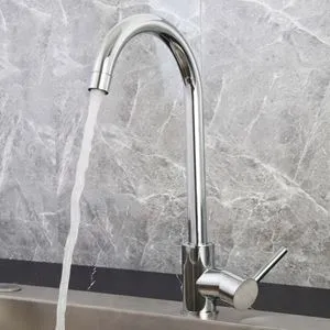 Baterie pentru Chiuvetă din Otel Inoxidabil - Argintie Lucioasă