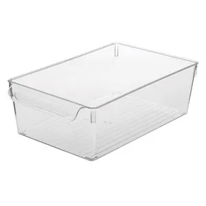 Cutie Organizator Plastic Transparent cu Mâner pentru Frigider și Congelator