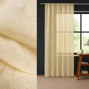 Perdea Decorativă Ecru & Lurex Auriu - Umbrire Ușoară