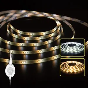 Bandă LED autocolantă cu senzor de mișcare, 3m, alb cald și rece, 60 LED-uri/m, 400 lumeni