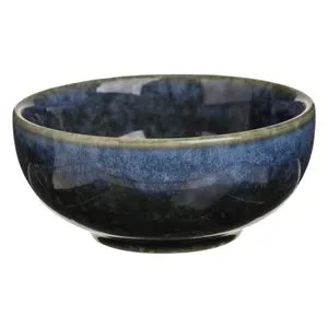 Bol Ceramic Albastru cu Glazură Reactivă pentru Sosuri și Dip