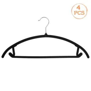 Umerase din plastic negru catifelate pentru organizarea garderobei