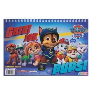Bloc de desen cu spirala B5, 26 pagini albe, coperta Paw Patrol