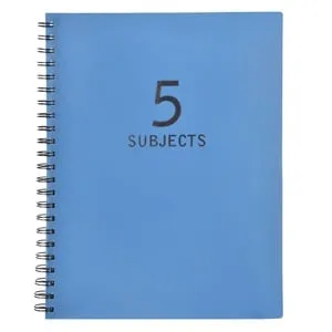 Caiet A4 Dictando cu Spirala si 5 Subiecte, 140 File, Coperta Albastra