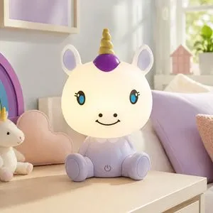 Lampa de veghe cu figurina unicorn, 3 niveluri de lumina, cablu USB inclus