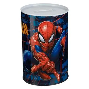 Pusculită Metalică Albastră cu Design Spiderman fără Capac