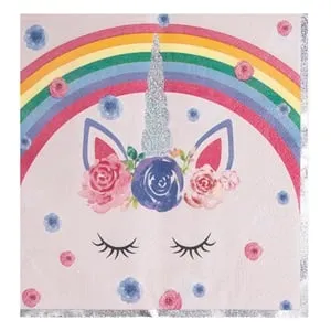 Servetele de masă unicorn curcubeu holografice pentru evenimente
