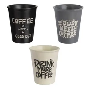 Cana Mini Espresso din Ceramică cu Imprimeu pentru Cafea
