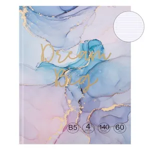 Caiet Notebook B5 Marmorat Lila si Turcoaz, 4 Subiecte
