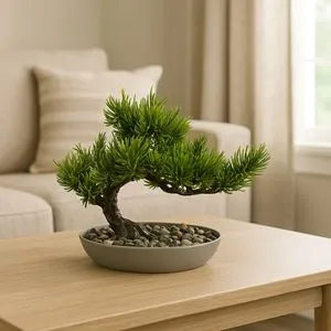 Ghivec Decorativ cu Plantă Artificială Bonsai - Dimensiune 24x14x20cm