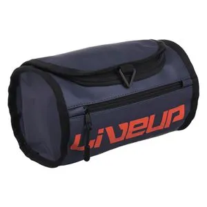 Geantă cosmetică cilindrică pentru bărbați, albastru închis, Ø13x25cm