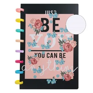 Carnet de notițe A5 cu sistem Magic Clip și copertă florală Be You