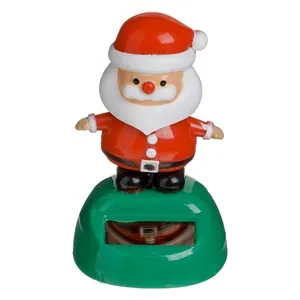Figurina Santa cu panou solar și mișcare