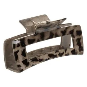 Clamă de păr cu model leopard, 13 cm, maro
