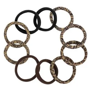 Elastice de păr cu model Leopard și Zebra pentru femei