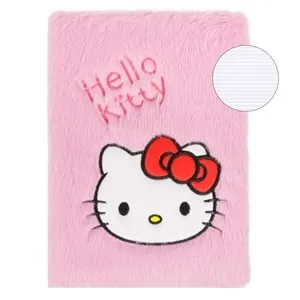 Carnetel Notițe A5 Roz Fluffy Hello Kitty pentru idei și planuri