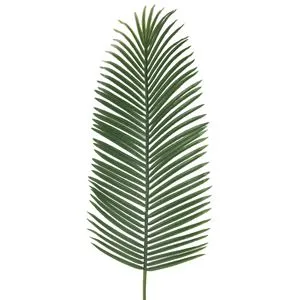 Ramură artificială de palmier verde închis pentru decorarea interiorului