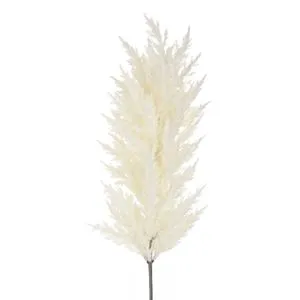 Ramură decorativă iarbă de pampas alb ivory 86cm