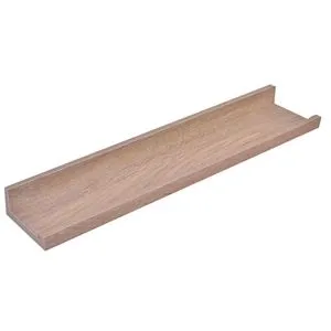Raft de perete MDF bej, 48x10x4 cm, cu sistem de fixare ascuns