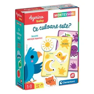 Joc Educativ de Asociere a Culorilor cu Imagini în Relief, Set 8 Cartonase, Multicolor