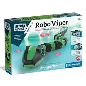 Robot de jucărie cu mișcare șerpuitoare, Set Știință & Joacă, Verde și Negru