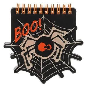 Carnet de notițe cu spirală, Temă Halloween, 50 de foi, 11x8.5 cm, Negru