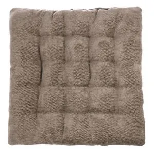 Pernă decorativă pătrată textil maro cu model reliefat