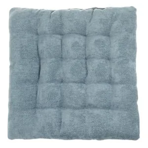 Pernă decorativă pătrată pentru scaun, albastră, 40x40 cm, cu model reliefat
