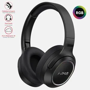 Casti Audio Bluetooth Pliabile, Negre, cu Lumina RGB