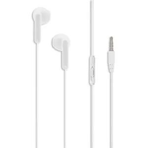 Casti Audio Handsfree Albe cu Microfon si Reglare Volum