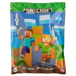 Breloc cu Figurină Minecraft, Surpriză, Multicolor, Plastic