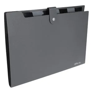 Servietă pentru documente cu 7 compartimente, Neagră, 33x24,5 cm