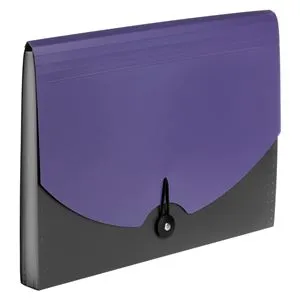 Servietă cu 13 Compartimente, Gri-Mov Mat, 33x24cm