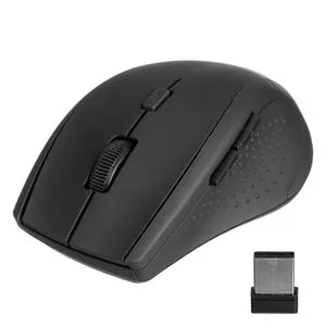 Mouse Wireless Bluetooth 2.4 GHz cu Adaptor | Design Negru Plastic