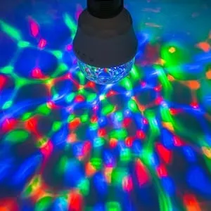 Bec LED Party RGB Rotativ cu 3 Culori