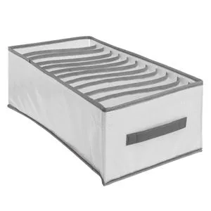 Organizator cu 12 Compartimente pentru Dulap, Alb și Gri, 44x25x17cm