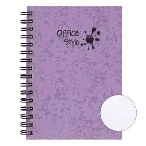 Carnetel notite A6 cu spirala, 50 file dictando, coperta lila