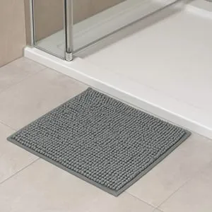 Covoră de baie gri cu microfibră 55x50cm