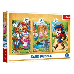 Puzzle 3 Povești Clasice pentru Copii - Dezvoltare Cognitivă