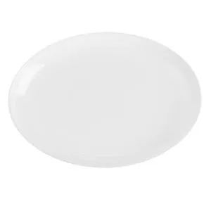 Platou de servit oval din opal alb, dimensiune 33x25 cm