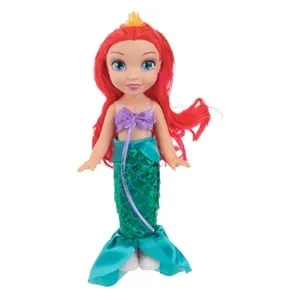 Papusă Printesă Sirena cu Par Roșu și Bijuterii