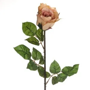 Floare artificiale cu tulpină lungă trandafir crem