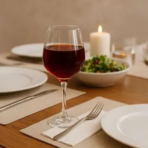 Pahar pentru vin rosu cu picior sticlă transparenta 400 ml