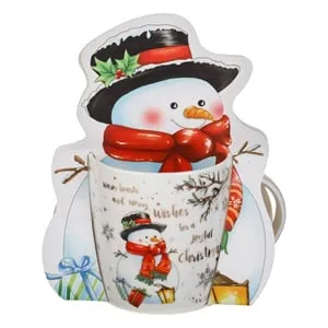 Cana de Craciun cu Om de Zapada, 380 ml, in Cutie Cadou