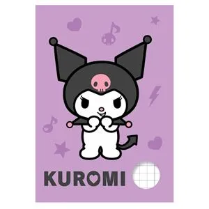 Caiet A5 Matematică cu Pătrate Mari și Design Kuromi