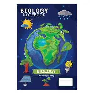 Caiet A4 de Biologie, Copertă cu Model Glob Pământesc, 24 File