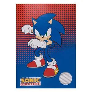 Caiet A5 cu model Sonic, 40 de file, copertă ilustrată