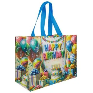 Sac Reutilizabilă din PP cu Design pentru Cadouri și Petreceri