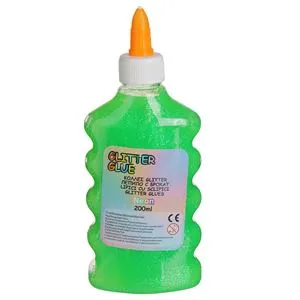Adeziv lichid cu sclipici, Neon Verde, 200 ml